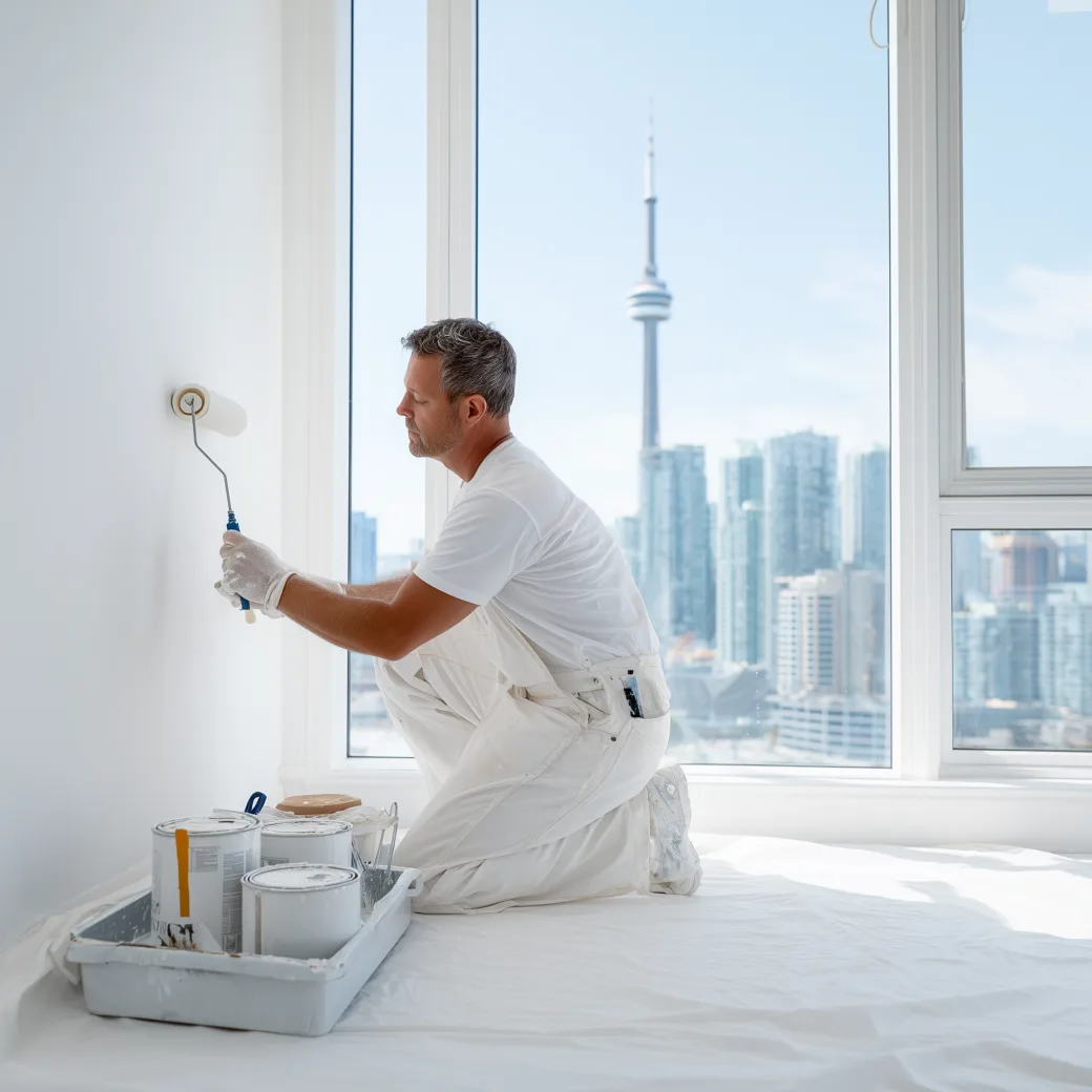 Contractor with toolbox in Toronto