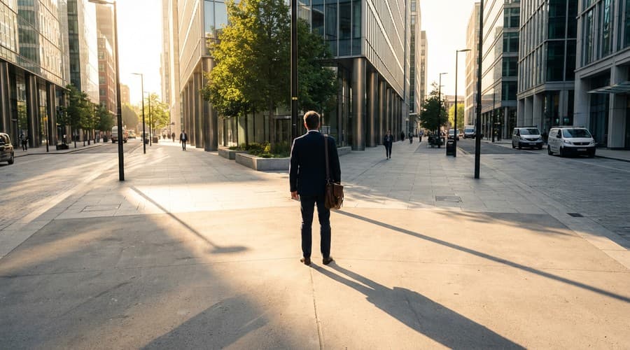 Business owner comparing marketing strategies