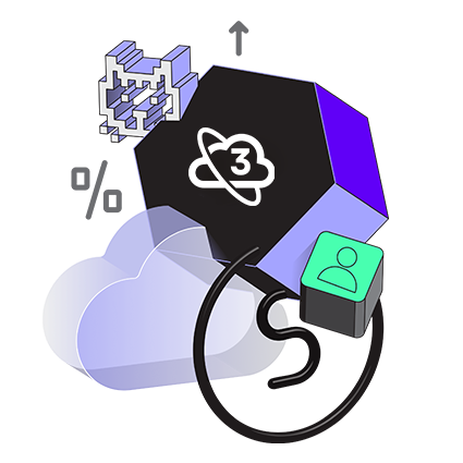 Digital marketing package icon with bundled services