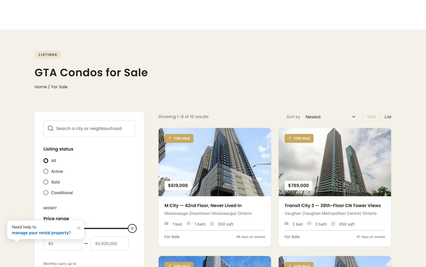 Listing Management